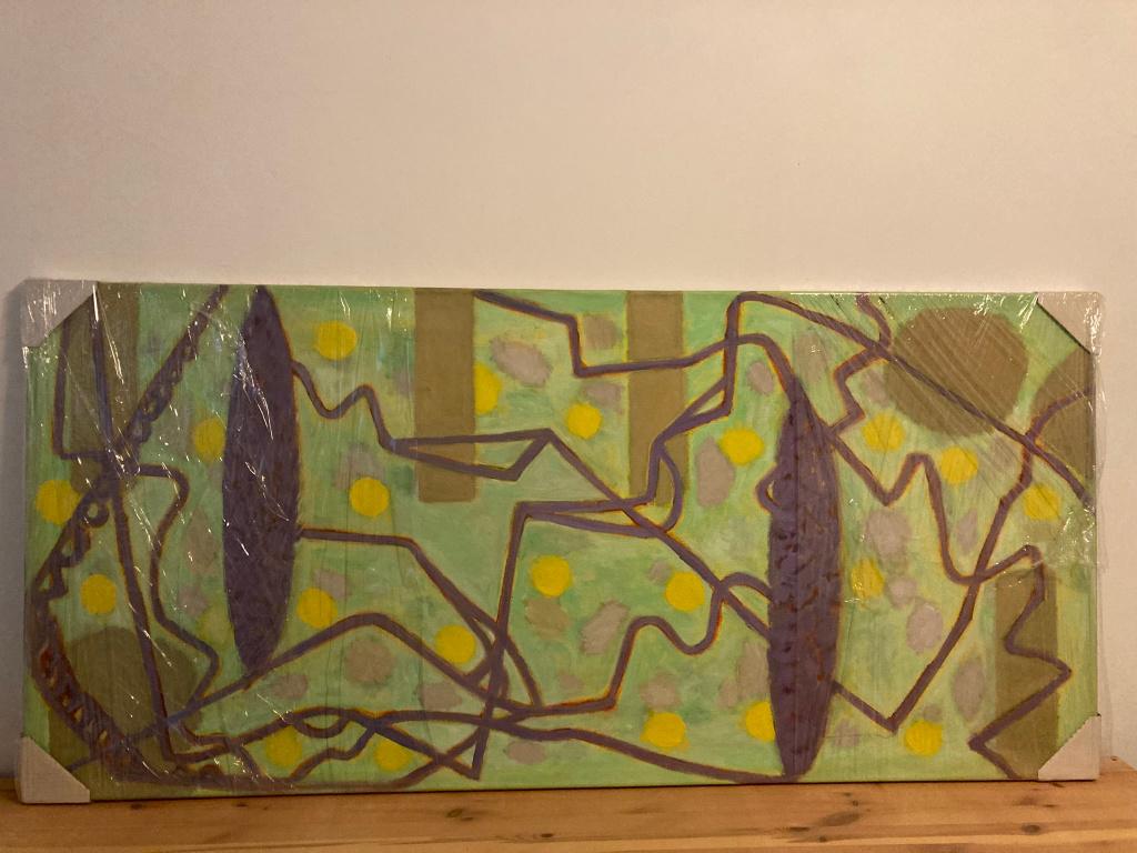 Abstract schilderij, Ophalen