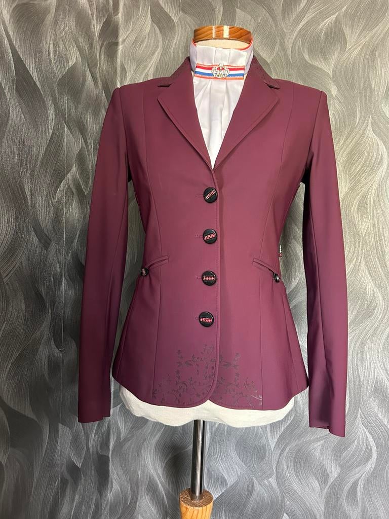 Equiline wedstrijdjasje Burgundy IT40 - NL 36/38, Ophalen of Verzenden, Zo goed als nieuw, Dressuur, Bovenkleding