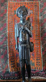Afrikaans Houten Beeld - Makonde Jager/Krijger, Antiek en Kunst, Kunst | Beelden en Houtsnijwerken, Ophalen of Verzenden
