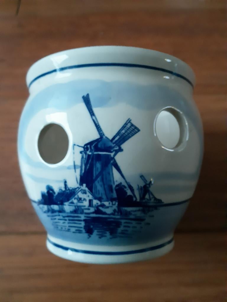 Delfts blauwe aardbeienpotten ca. 12 cm hoog diameter 12,5cm, Tuin en Terras, Rond, Nieuw, Ophalen of Verzenden, Balkon