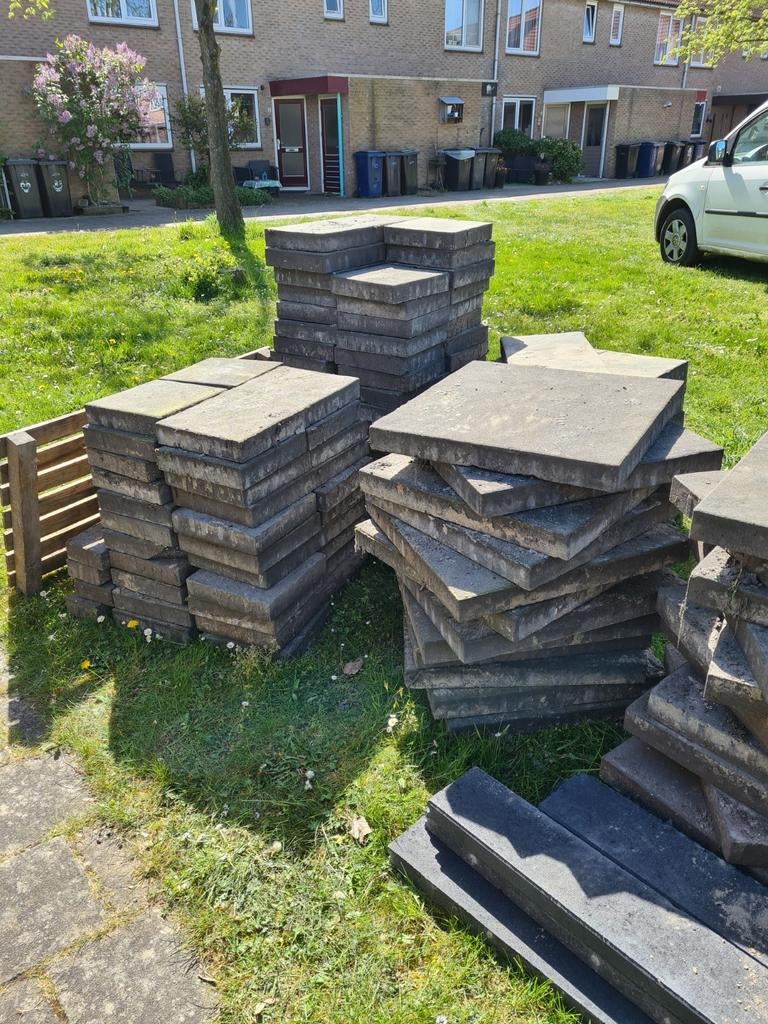 Gebruikte terrastegels, diverse afmetingen, Ophalen, Gebruikt, 10 m² of meer, Beton