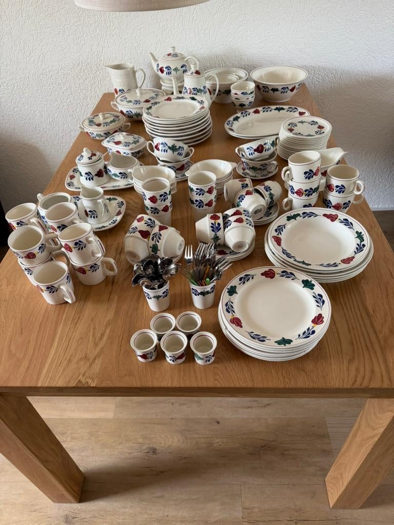 Boerenbont servies, Huis en Inrichting, Keuken | Servies, Gebruikt, Overige typen, Boerenbont, Aardewerk, Ophalen