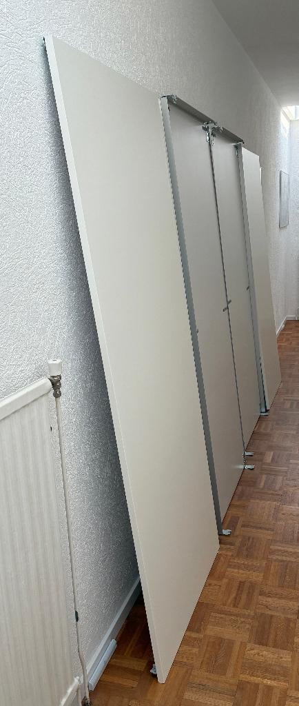 Ikea HASVIK Schuifdeuren 150x201 cm, Ophalen, 100 tot 150 cm, 200 cm of meer, Zo goed als nieuw