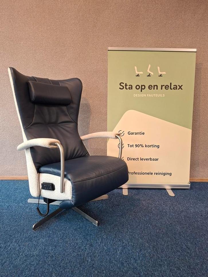 Sta op relax fauteuil Prominent C102 extra luxe 1j oud, Huis en Inrichting, Fauteuils, Zo goed als nieuw, Stof, 50 tot 75 cm, Minder dan 75 cm