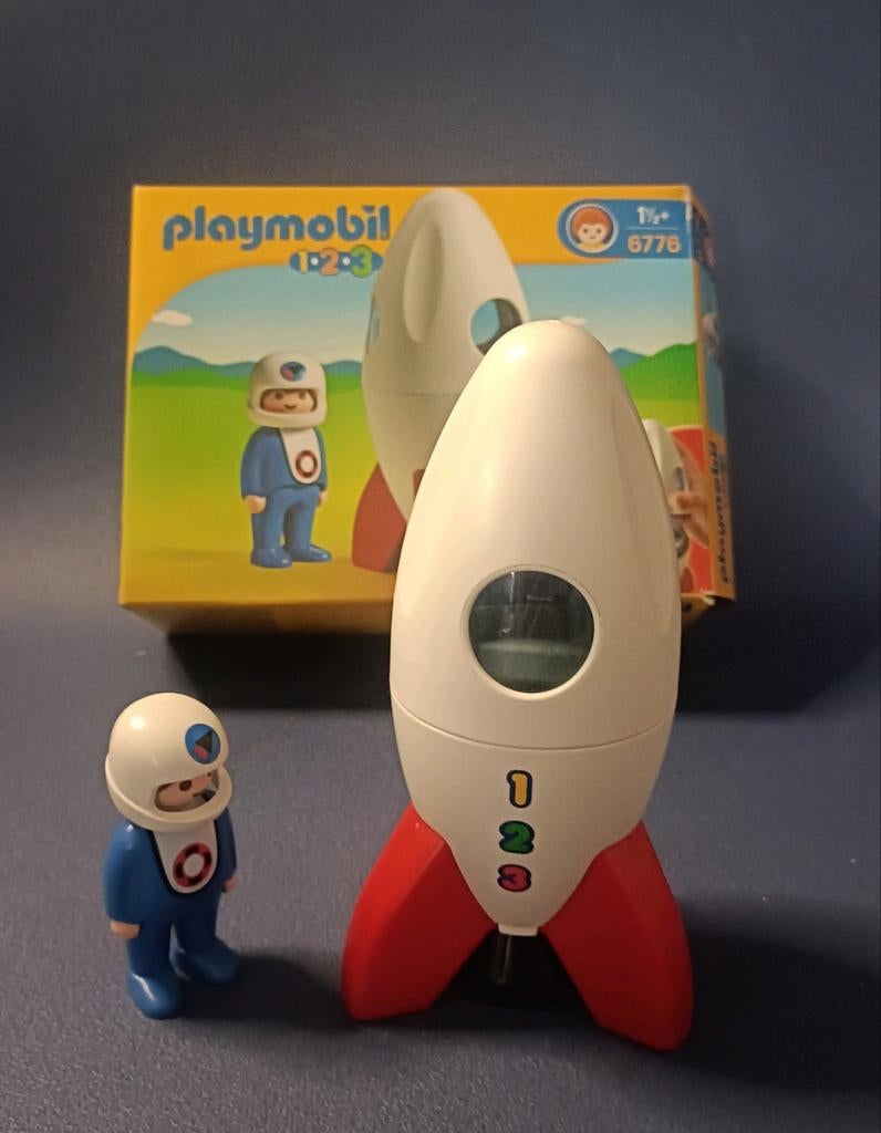 Playmobil 123 Raket met Astronaut (6776), Kinderen en Baby's, Speelgoed | Playmobil, Ophalen of Verzenden, Zo goed als nieuw, Complete set