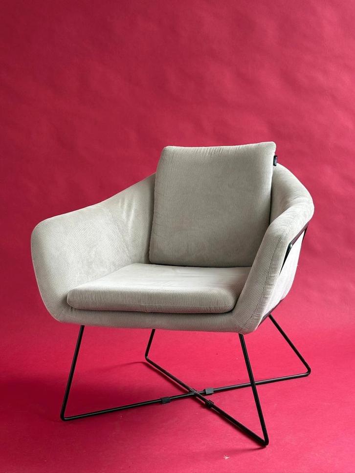 Fauteuil "Riverdale", Huis en Inrichting, Fauteuils, Gebruikt, Metaal, Stof, 50 tot 75 cm, 75 tot 100 cm, Ophalen