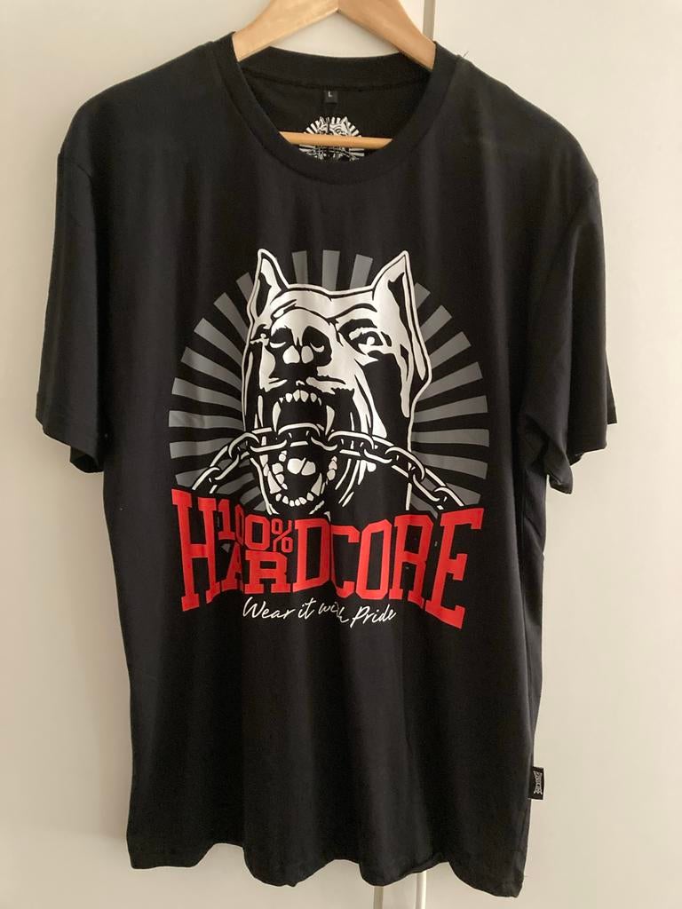 Hardcore T-shirt Zwart Maat L, Verzenden, Nieuw, Maat 52/54 (L), Zwart