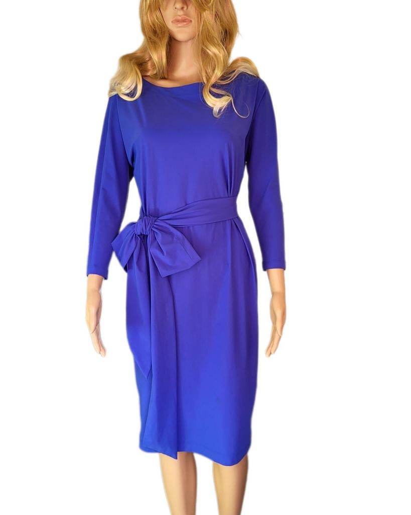 Mooi travelstof jurkje van La Dress by Simone maat XXS/S, Kleding | Dames, Jurken, Blauw, Ophalen of Verzenden, Zo goed als nieuw