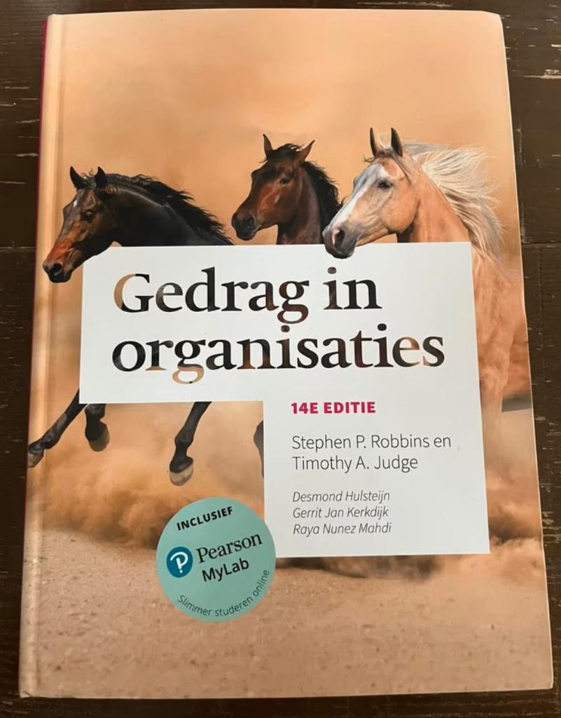 Gedrag in organisaties 14e Editie, Ophalen of Verzenden, Alpha, Zo goed als nieuw, HBO