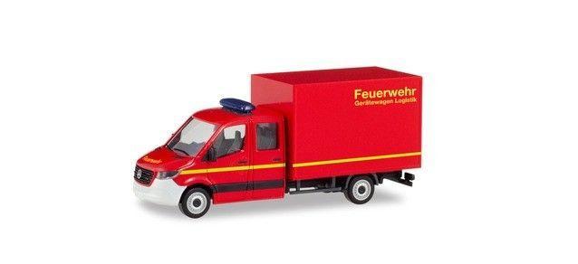 Mercedes Benz Sprinter D.k. Koffer Feuerwehr Herpa, Hobby en Vrije tijd, Modelauto's | 1:87, Nieuw, Bus of Vrachtwagen, Herpa