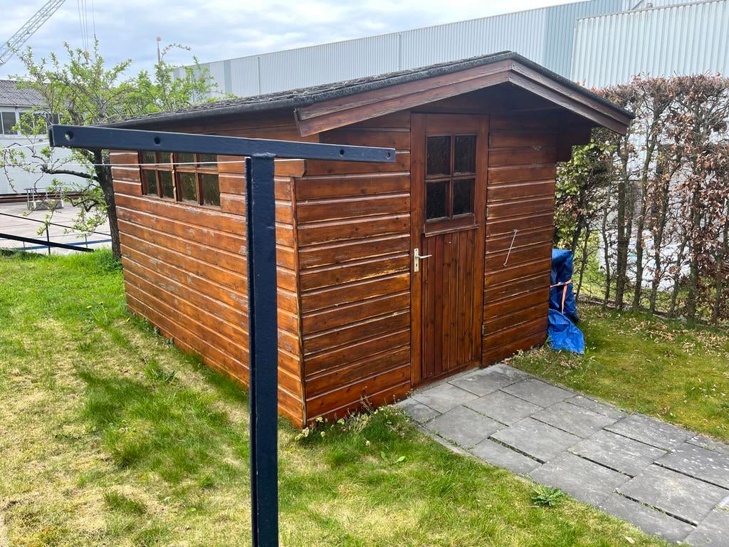 Houten tuinhuisje - Ideaal voor opslag of hobbyruimte, Ophalen, Gebruikt