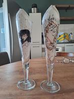 2 glazen, Verzamelen, Glas en Borrelglaasjes, Ophalen of Verzenden, Zo goed als nieuw, Bierglas