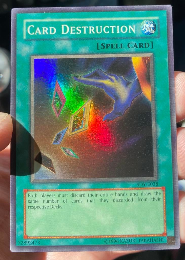 Yu-Gi-Oh! Card Destruction SDY Old Print !, Ophalen of Verzenden, Gebruikt, Losse kaart, Foil