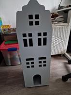 Grijs Grachtenpand Hema Kastje/Poppenhuis, Ophalen, Zo goed als nieuw, Poppenhuis