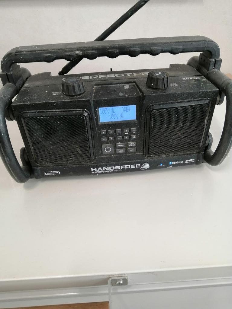Perfectpro Bouwradio DAB+, Ophalen of Verzenden, Gebruikt, Bouwradio