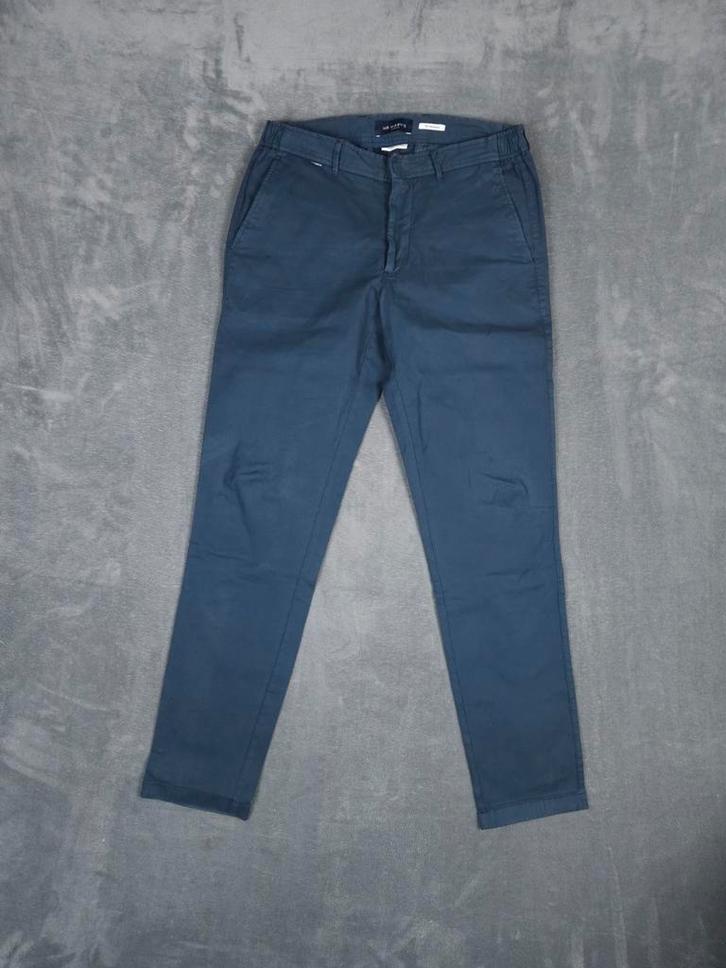 Mr Marvis Broek The Coolerdays W33 L32 blauw Chino, Kleding | Heren, Broeken en Pantalons, Zo goed als nieuw, Maat 52/54 (L), Blauw