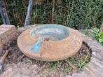 Ronde stenen waterbak met uitloop, Ophalen, Gebruikt, Beton, Waterornament