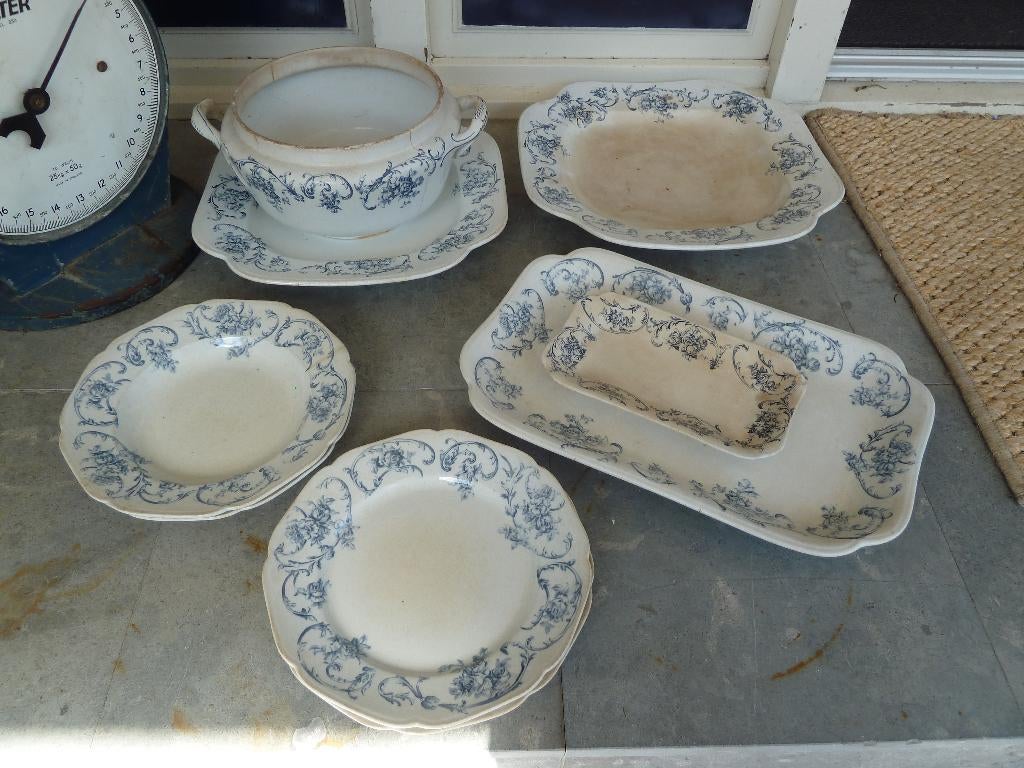 blauw servies Ortus, Ophalen of Verzenden