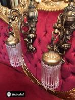 2 st. wandlampen antiek barok engelen beelden brons