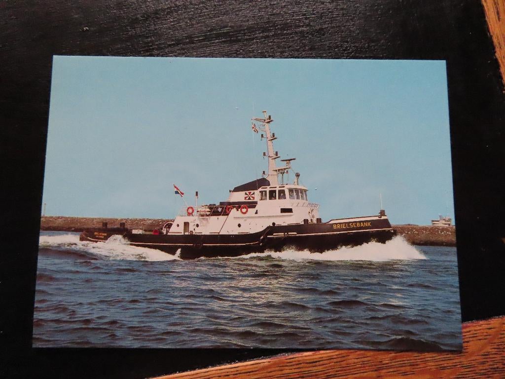 ansichtkaart sleepboot "Brielsebank", Ophalen of Verzenden, Nieuw, Motorboot, Kaart, Foto of Prent