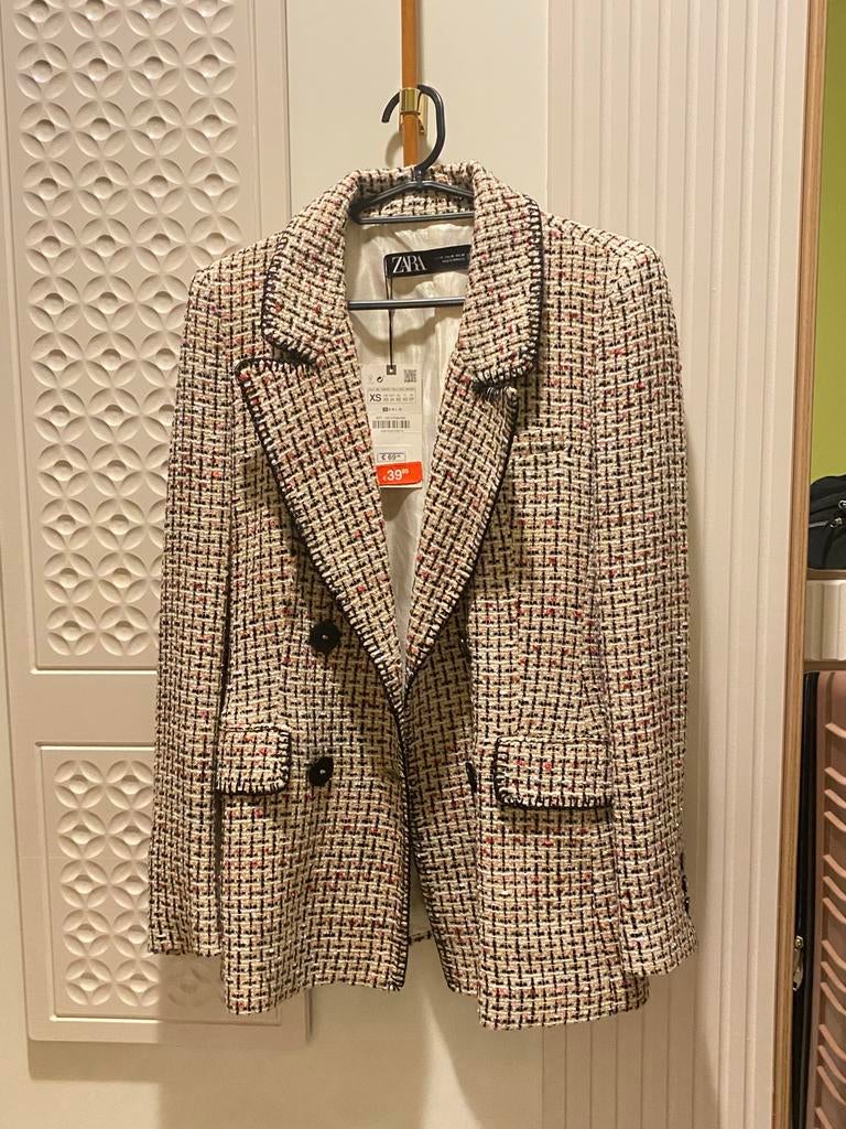 Zara tweed jasje XS, Overige kleuren, Ophalen of Verzenden, Zo goed als nieuw, Jasje