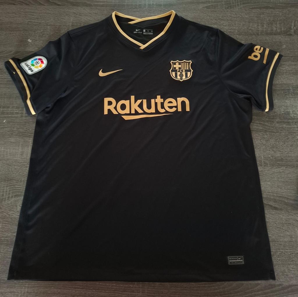FC Barcelona Uitshirt Zwart/Goud – XXL – Nike Dri-FIT, Groter dan maat XL, Verzenden, Zo goed als nieuw, Shirt