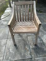 6 stuks teak houten tuinstoelen, Tuin en Terras, Ophalen, Zo goed als nieuw, Teakhout