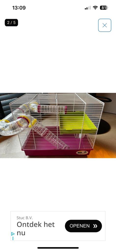 Ferplast hamsterkooi inclusief toebehoren, Minder dan 60 cm, Kooi, Minder dan 75 cm, Ophalen of Verzenden