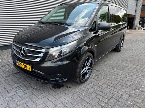 Mercedes-Benz Vito 2020 Zwart dubbel cabine, Auto's, Bestelauto's, Particulier, Airconditioning, Bluetooth, Cruise Control, Dakrails