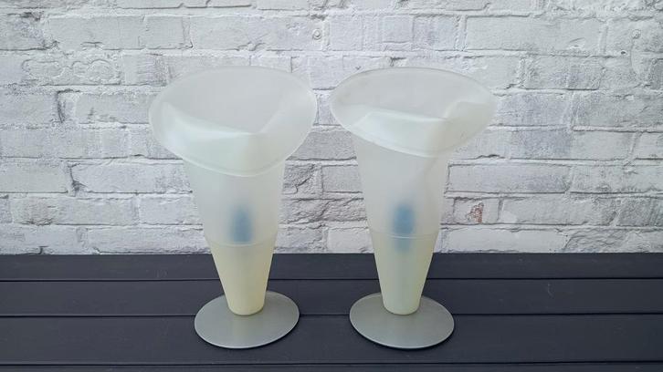 Set van 2 'Amazing Vase' Rubber Oprol Lampen Johan Bakermans, Huis en Inrichting, Lampen | Tafellampen, Gebruikt, Minder dan 50 cm