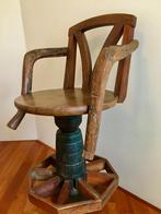 Thaise houten kruk/stoel, Ophalen, Bruin, Thais, Zo goed als nieuw