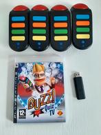 BUZZ Quiz voor PS 3 met gratis buzzers, Spelcomputers en Games, Vanaf 12 jaar, Ophalen of Verzenden, 3 spelers of meer, Zo goed als nieuw
