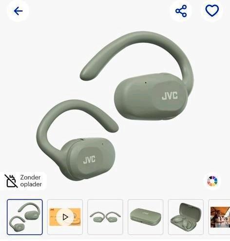 JVC HA-NP40T-G-U Bluetooth Nearphone - Groen, Audio, Tv en Foto, Koptelefoons, Nieuw, Op oor (supra aural), Overige merken, Draadloos
