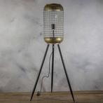 Metalen vloerlamp, Huis en Inrichting, Lampen | Vloerlampen, Ophalen, Zo goed als nieuw, Metaal, 100 tot 150 cm