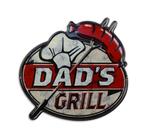 Dad's Grill BBQ relief reclamebord van metaal wandbord deco