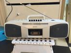 Vintage Sony CFS-204 Wit ghettoblaster radio werkt cassette, Verzenden, Gebruikt, Radio