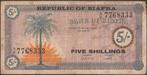 Biafra 5 shillings ND(1968) gebruikt p.1 (nr 56), Postzegels en Munten, Verzenden, Overige landen, Los biljet