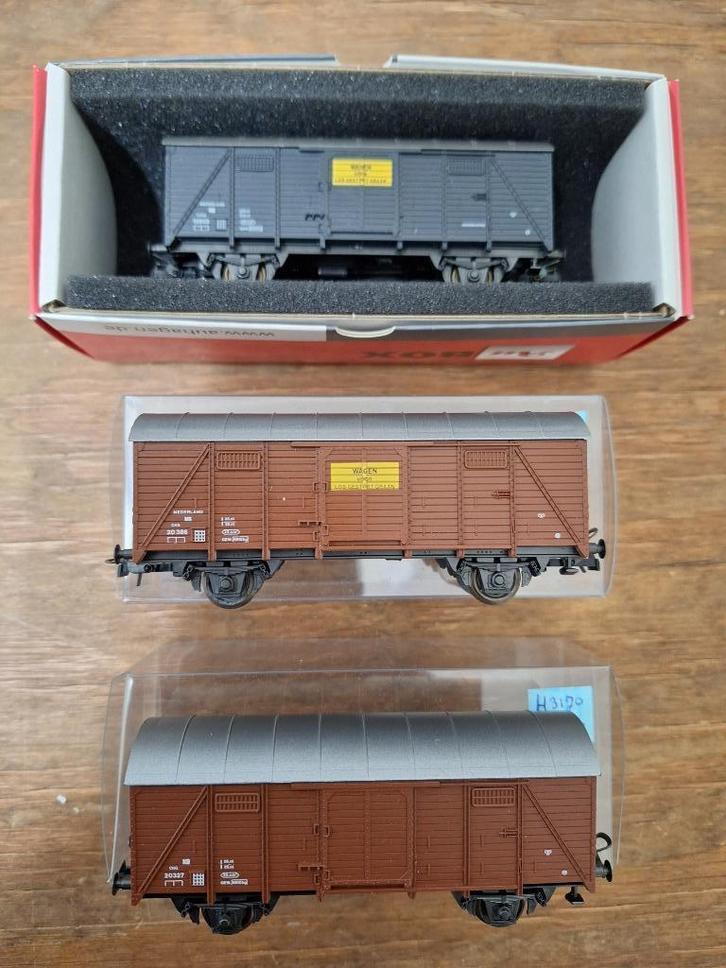Treintjenl Fleischmann H0 Goederenwagons NS, Hobby en Vrije tijd, Modeltreinen | H0, Gebruikt, Wagon, Gelijkstroom, Fleischmann