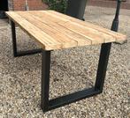 Tafel oud grenen hout, Tuin en Terras, Tuintafels, Ophalen, Zo goed als nieuw, Rechthoekig, Hout
