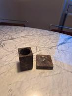 Marmeren Tandenborstel & Zeep Houder Set, Ophalen of Verzenden, Zo goed als nieuw, Bruin, Overige typen