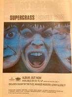 Paginagrote A3 advertentie SUPERGRASS I Should Coco tour, Verzenden, Gebruikt