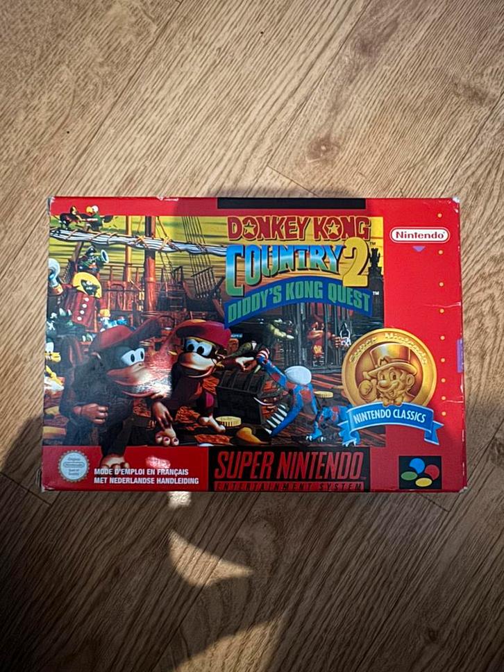 Donkey Kong Country 2 CIB, Spelcomputers en Games, Games | Nintendo Super NES, Zo goed als nieuw, Avontuur en Actie, 2 spelers