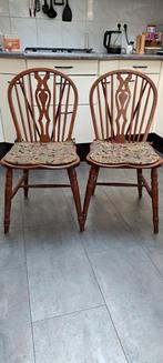 2x nette oude Engelse stoel, Ophalen, Gebruikt, Twee, Bruin