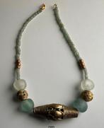 Zeegroene ketting.Handgemaakte kralen, Ophalen of Verzenden, Nieuw, Groen
