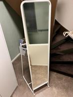 IKEA KNAPPER Staande Spiegel – Wit, 48x160 cm, Huis en Inrichting, Woonaccessoires | Spiegels, Ophalen, Minder dan 50 cm, Gebruikt