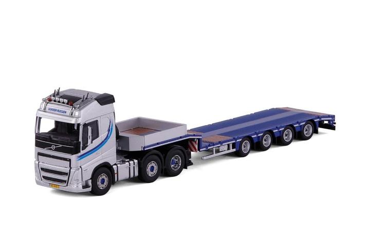 Volvo FH5 met semi-dieplader - Dekker Transport, Hobby en Vrije tijd, Modelauto's | 1:50, Nieuw, Bus of Vrachtwagen, Overige merken