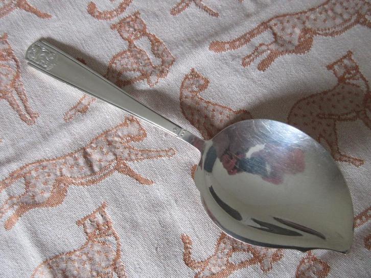 Gero 90GN Bijz. Opdienlepel Gero 25 jaar, Huis en Inrichting, Keuken | Bestek, Gebruikt, Zilver, Ophalen of Verzenden