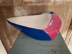 Vintage design vaas. Geglazuurd aardewerk. Blauw wit rose., Ophalen
