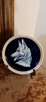 Prachtig! Oud Wandbord met herdershond, Ophalen of Verzenden