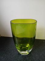 Prachtige felgroene vaas., Ophalen, Minder dan 50 cm, Groen, Glas